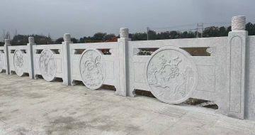 白城芝麻白河道栏杆 石材栏杆
