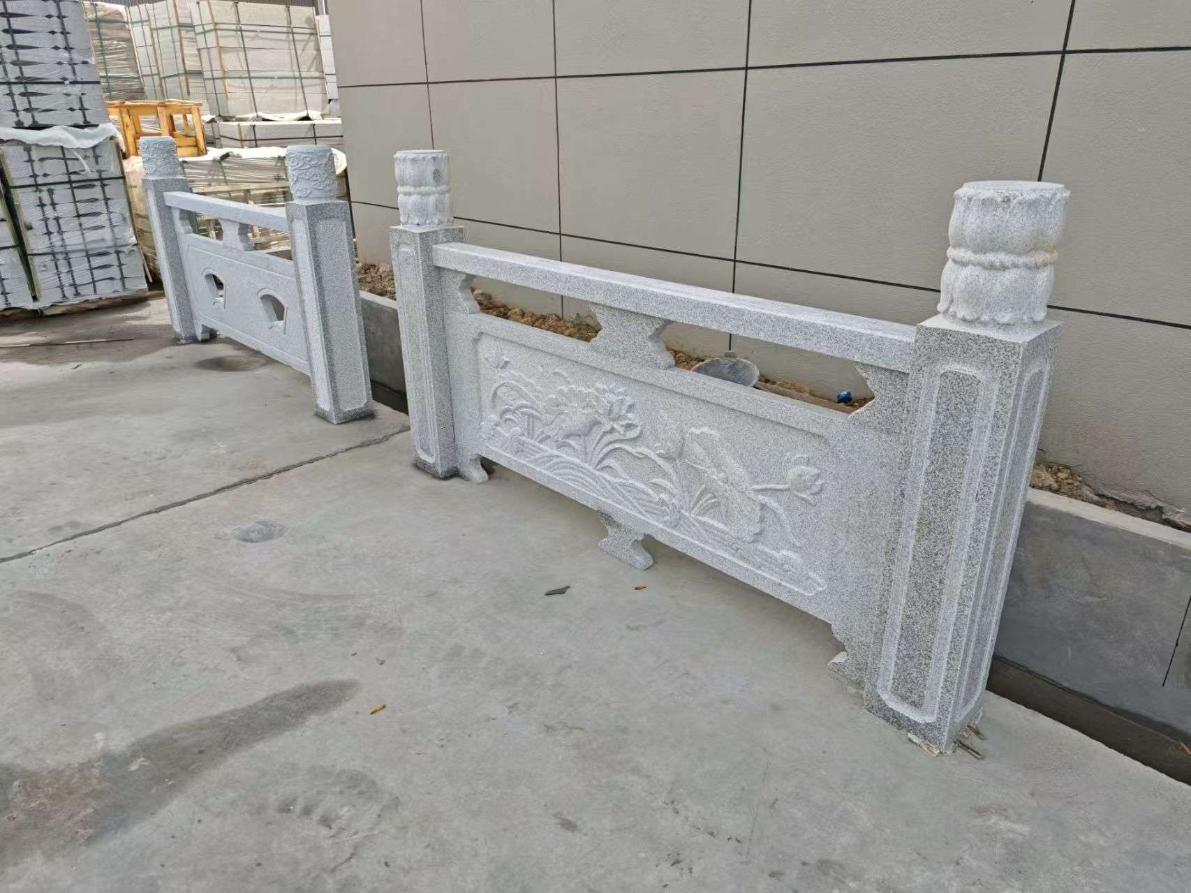 白城芝麻白河道栏杆 石材栏杆