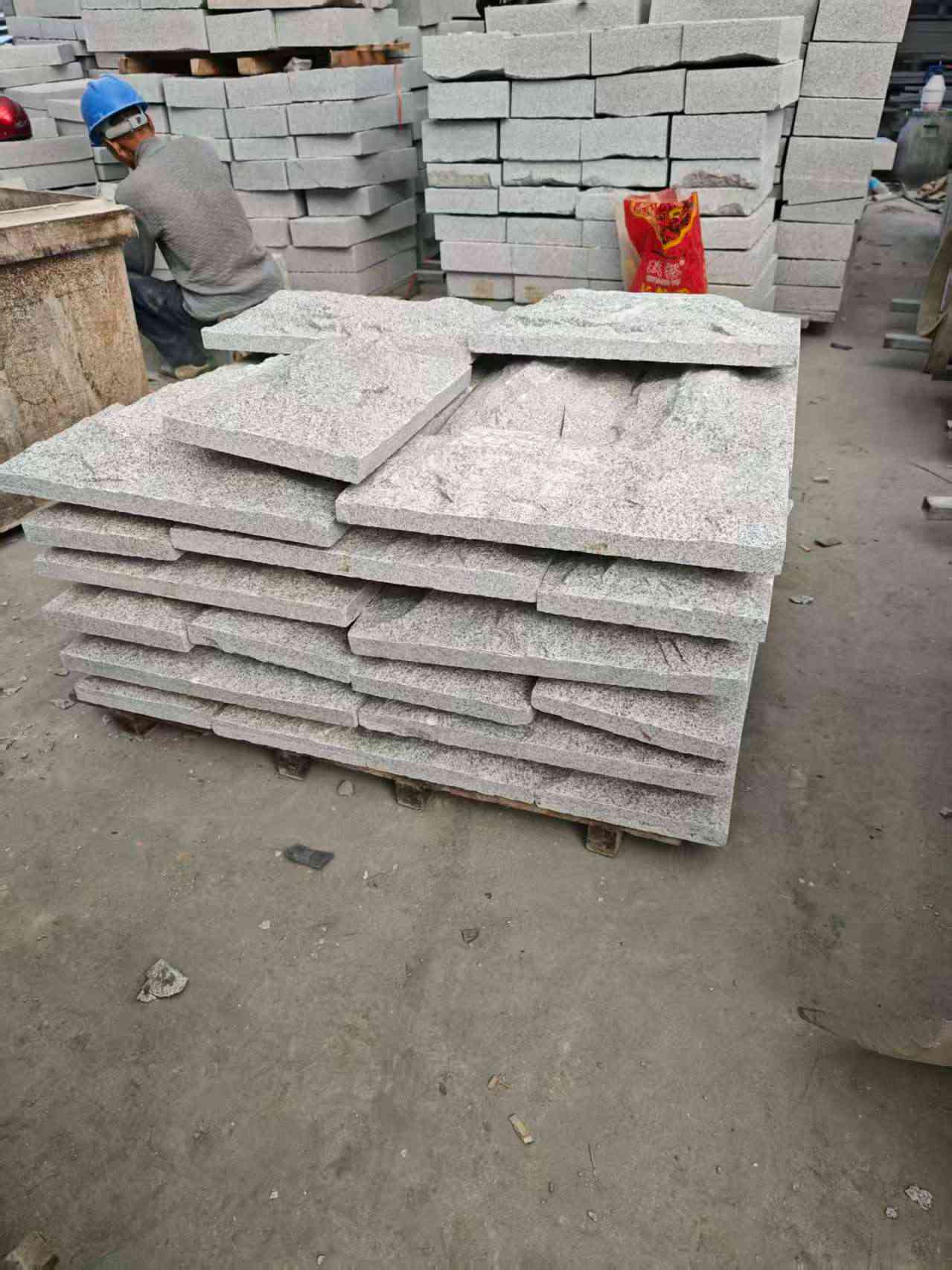 白城芝麻白蘑菇石，自然面