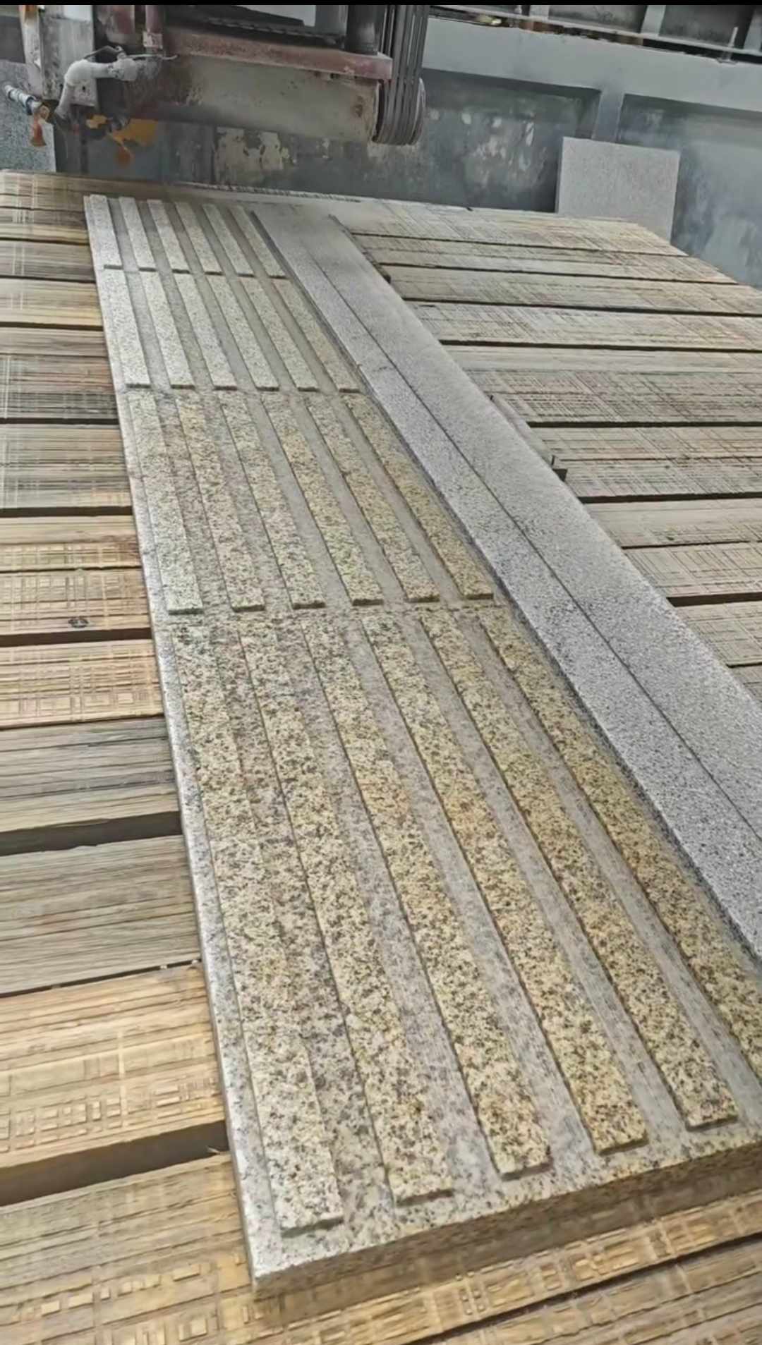 白城黄金麻盲道石 盲条